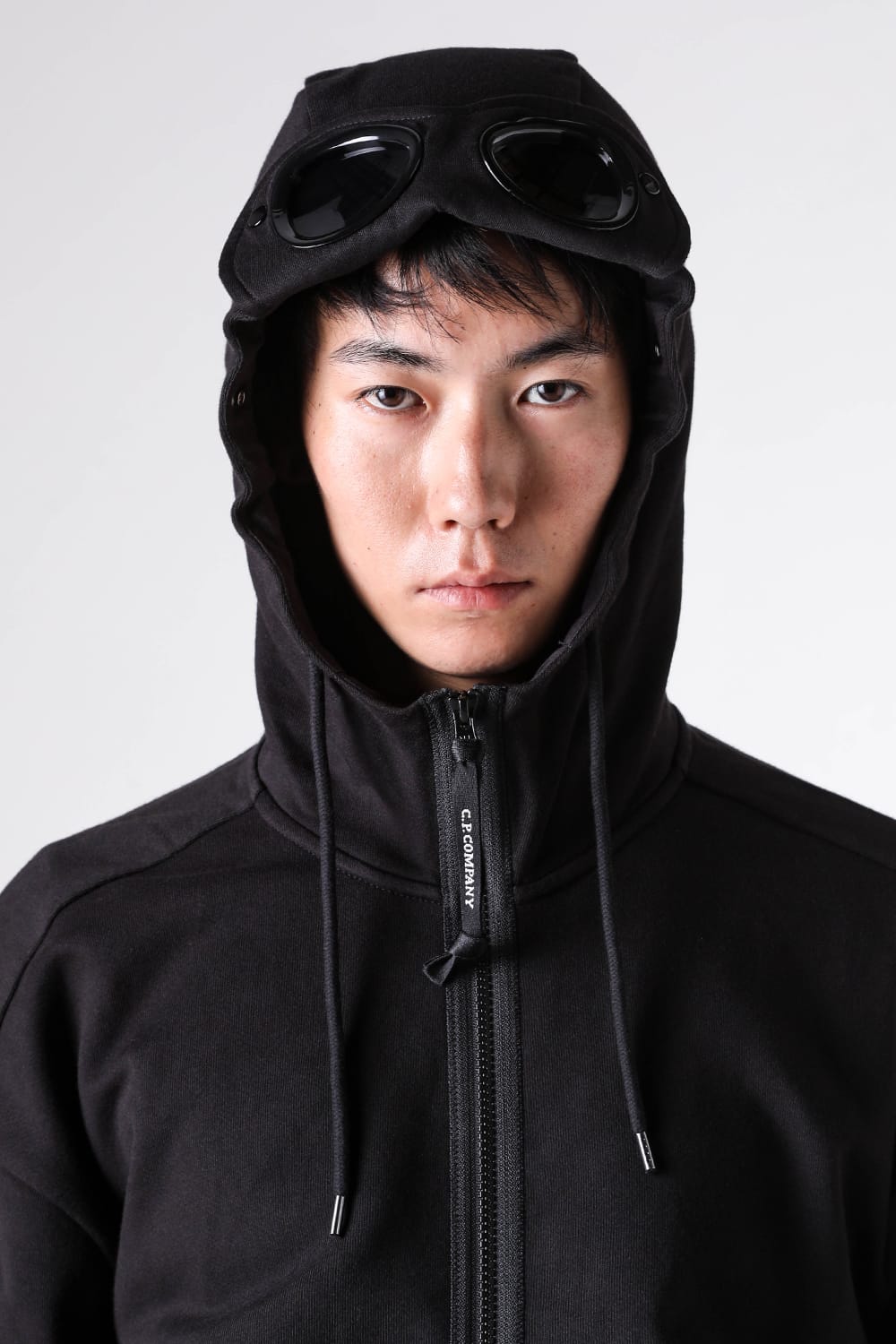 シーピーカンパニー C.P. COMPANY SWSHRT HDD OPEN IN DIAG RSD FLC （BLACK） BLACK