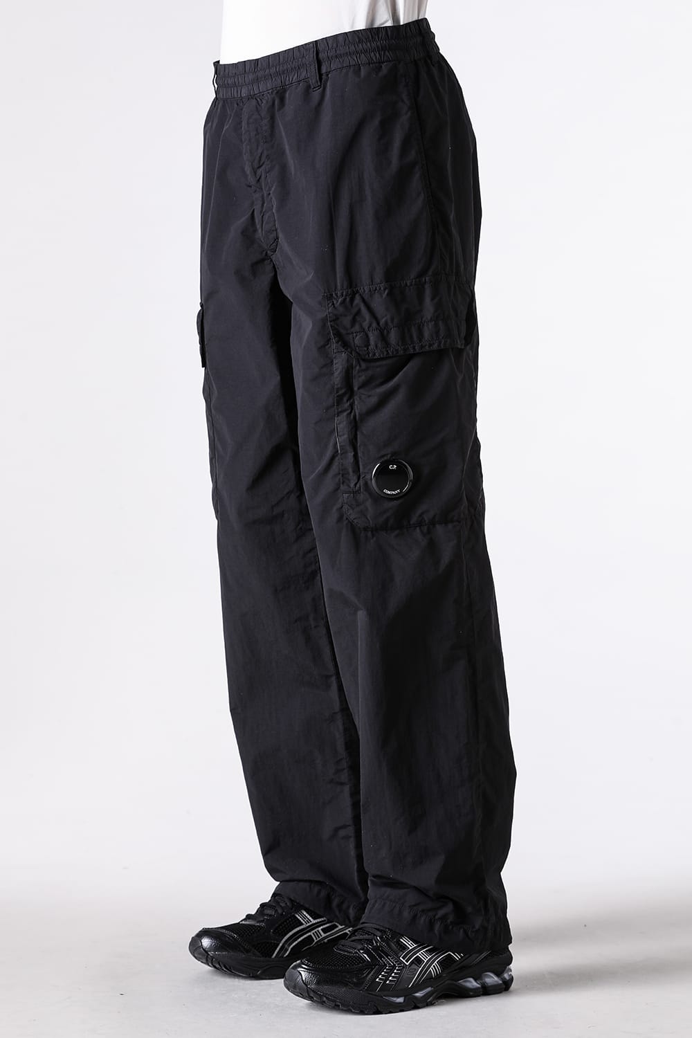 シーピーカンパニー C.P. COMPANY Flatt Nylon Loose Cargo Lens pt （Black） Black