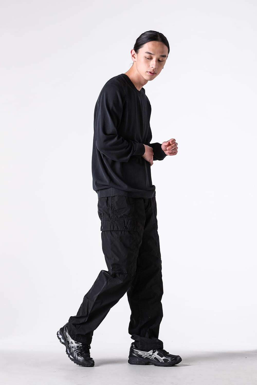 シーピーカンパニー C.P. COMPANY TN Crepe Crewneck Lens Sweater （Black） Black