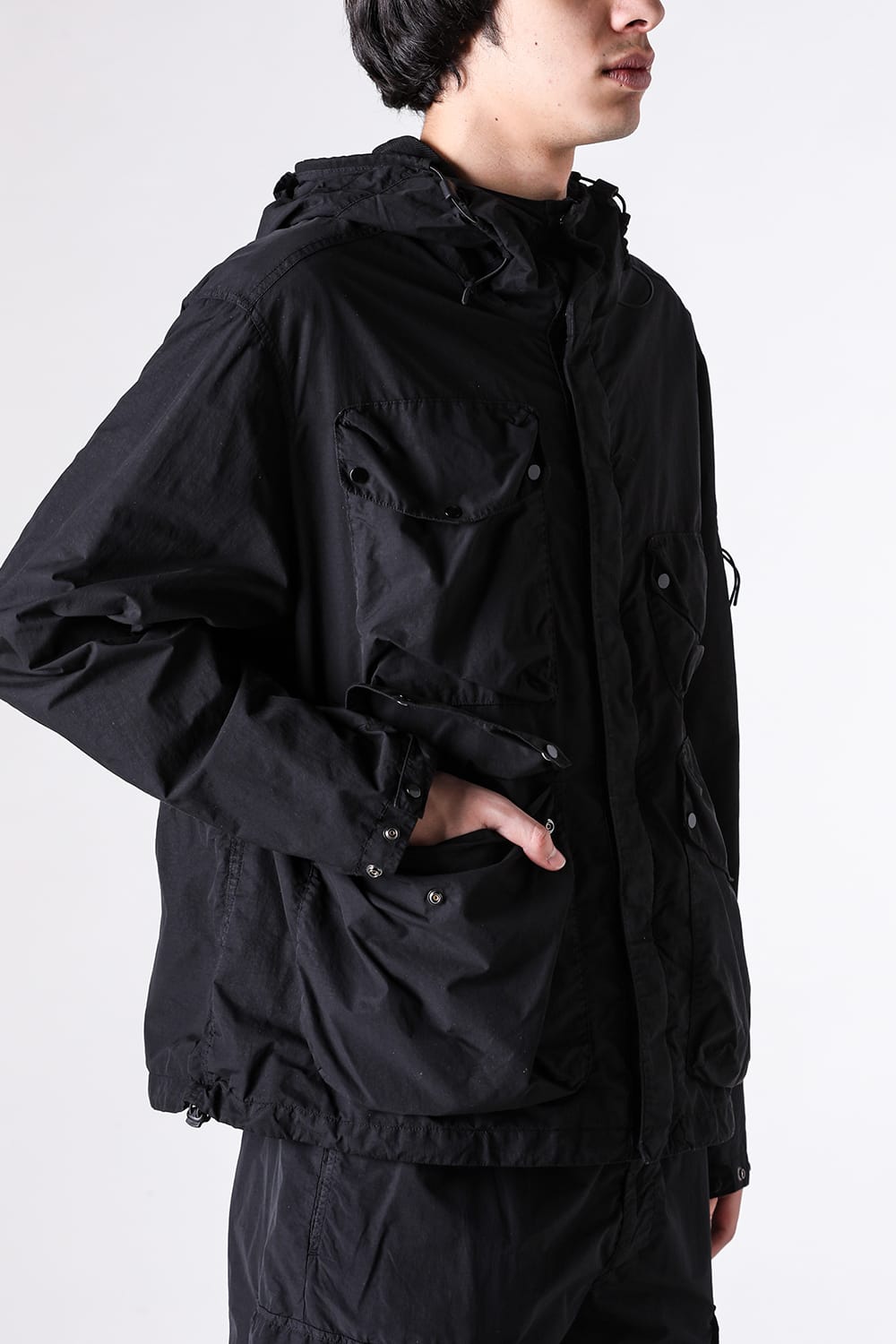 シーピーカンパニー C.P. COMPANY Flatt Nylon Goggle Jacket （Black） Black
