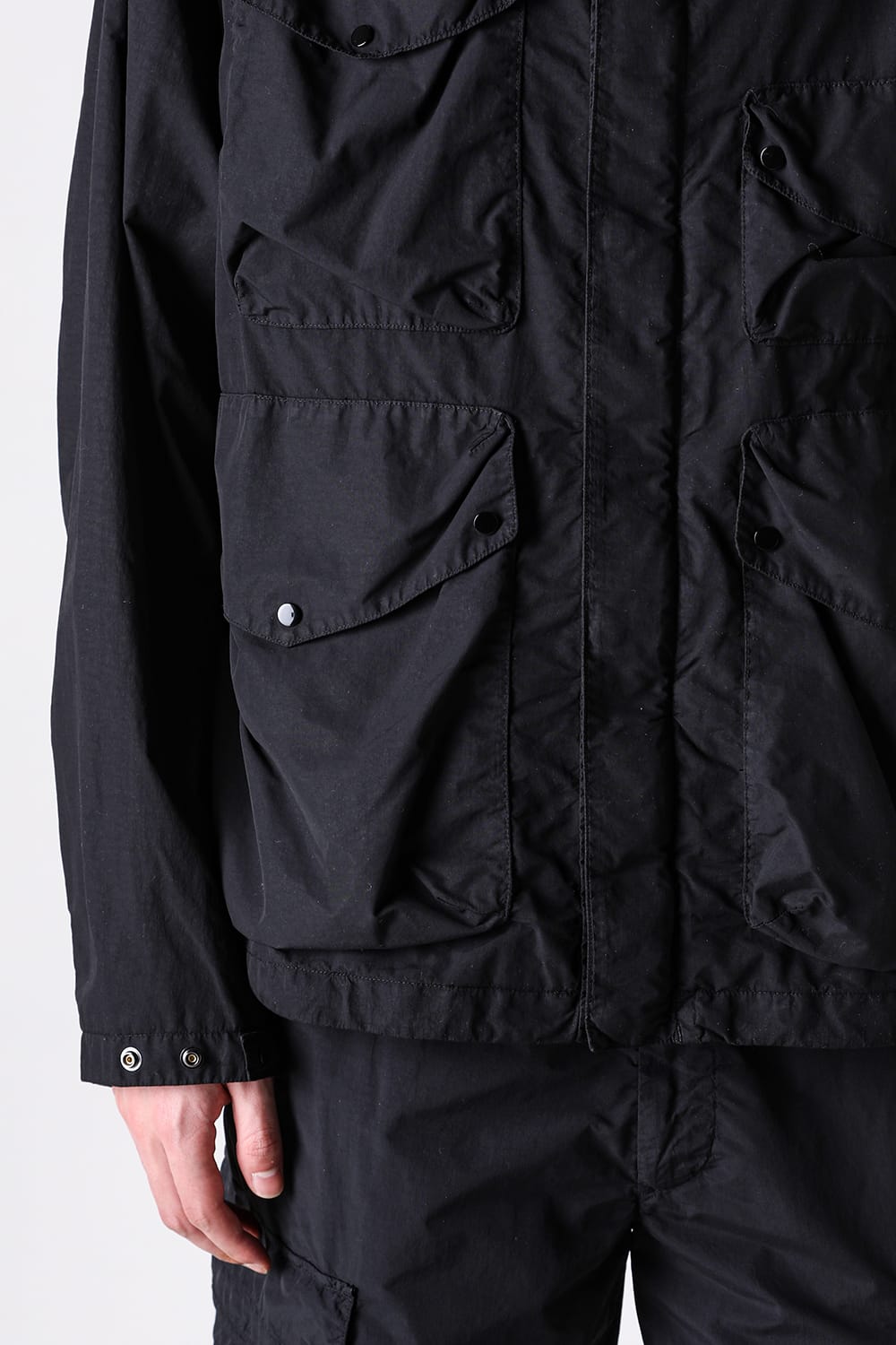 シーピーカンパニー C.P. COMPANY Flatt Nylon Goggle Jacket （Black） Black
