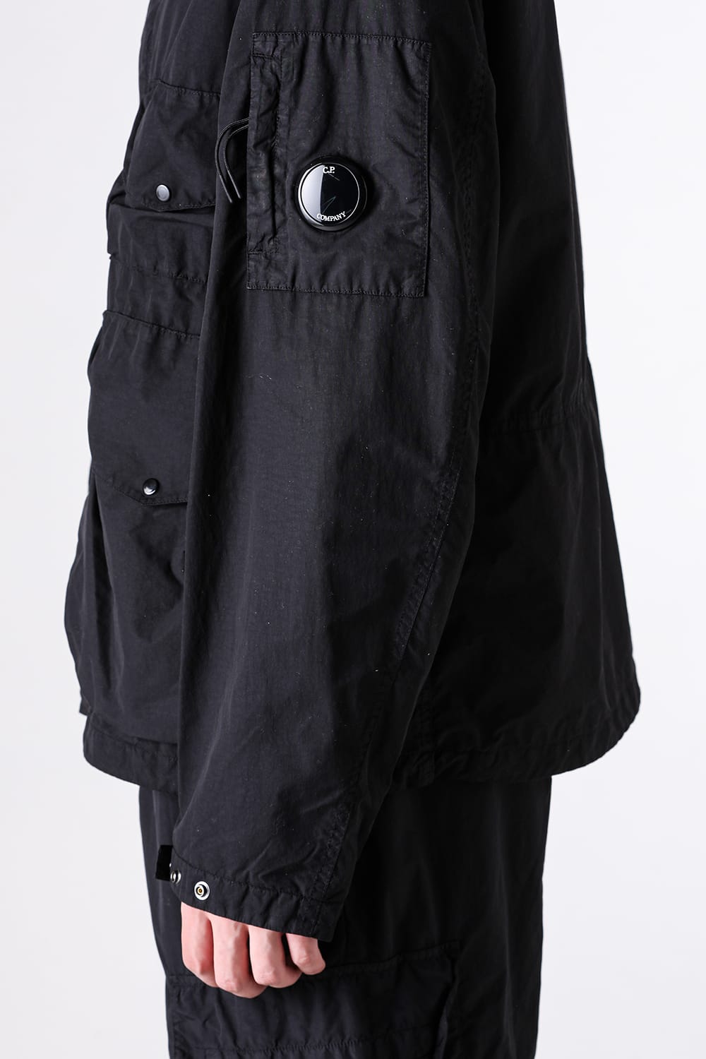 シーピーカンパニー C.P. COMPANY Flatt Nylon Goggle Jacket （Black） Black