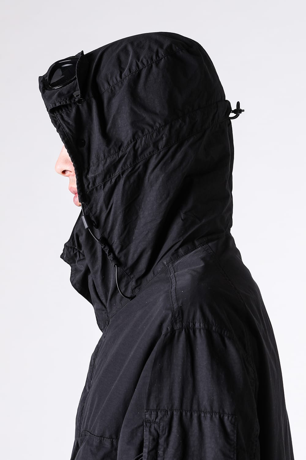 シーピーカンパニー C.P. COMPANY Flatt Nylon Goggle Jacket （Black） Black