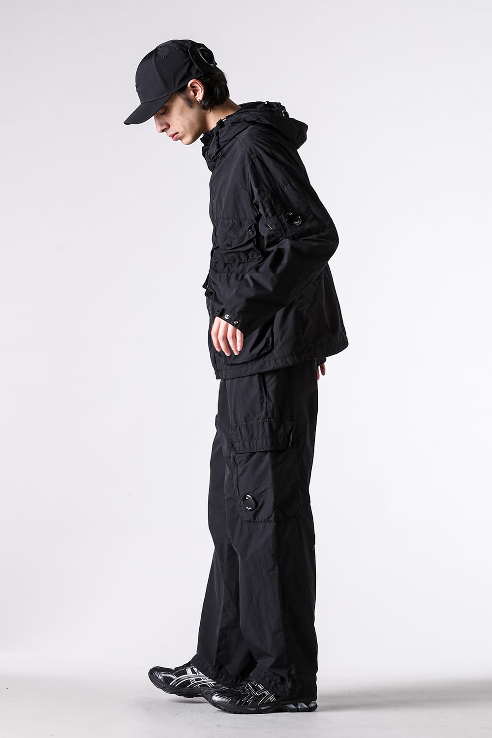 シーピーカンパニー C.P. COMPANY Flatt Nylon Goggle Jacket （Black） Black