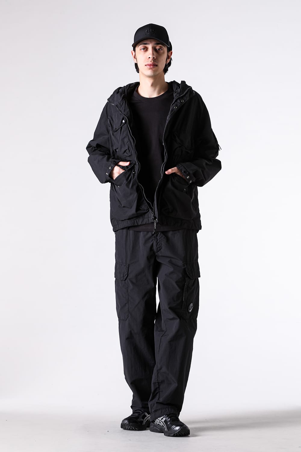 シーピーカンパニー C.P. COMPANY Flatt Nylon Goggle Jacket （Black） Black