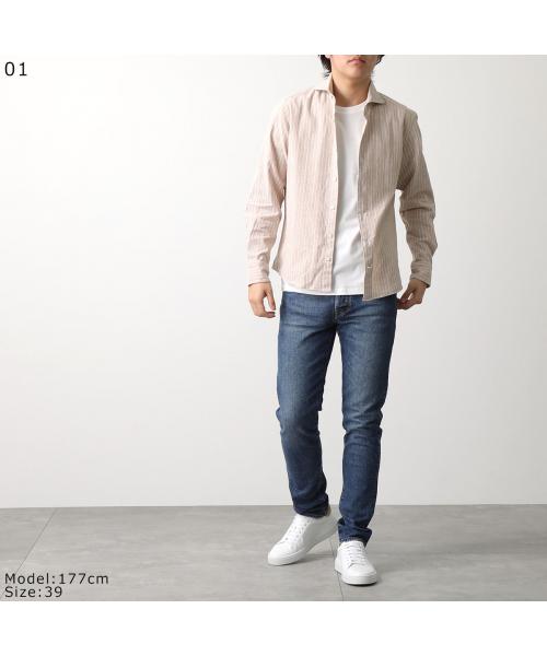 ジャンネット GIANNETTO GIANNETTO シャツ VINCI FIT 41848 コットンリネン  （08/グレー） 08/グレー