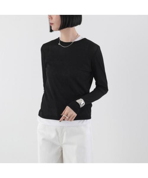 イーハトーブ IHATOV IHATOV 2枚組カットソー Sheer layered Tshirt IH07-7P-82208 （BLACK/ブラック） BLACK/ブラック