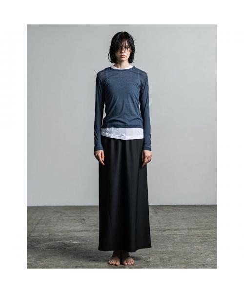 イーハトーブ IHATOV IHATOV 2枚組カットソー Sheer layered Tshirt IH07-7P-82208 （BLACK/ブラック） BLACK/ブラック