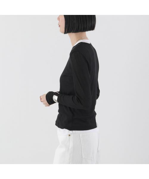 イーハトーブ IHATOV IHATOV 2枚組カットソー Sheer layered Tshirt IH07-7P-82208 （BLACK/ブラック） BLACK/ブラック