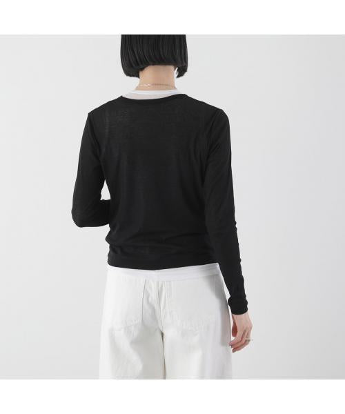 イーハトーブ IHATOV IHATOV 2枚組カットソー Sheer layered Tshirt IH07-7P-82208 （BLACK/ブラック） BLACK/ブラック