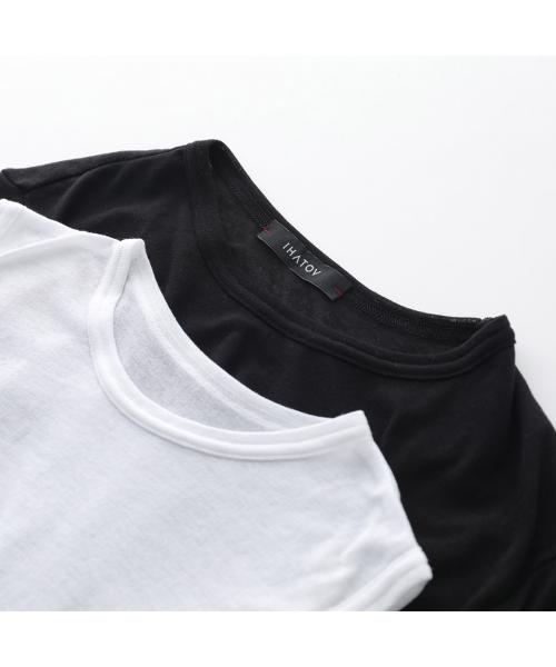 イーハトーブ IHATOV IHATOV 2枚組カットソー Sheer layered Tshirt IH07-7P-82208 （BLACK/ブラック） BLACK/ブラック
