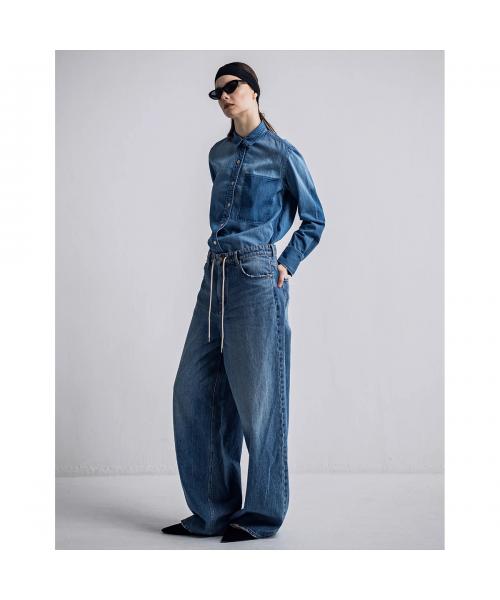 イーハトーブ IHATOV IHATOV デニムパンツ Drawstring waist wide leg jeans （BLUE/ブルー） BLUE/ブルー