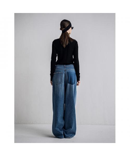 イーハトーブ IHATOV IHATOV デニムパンツ Drawstring waist wide leg jeans （BLUE/ブルー） BLUE/ブルー