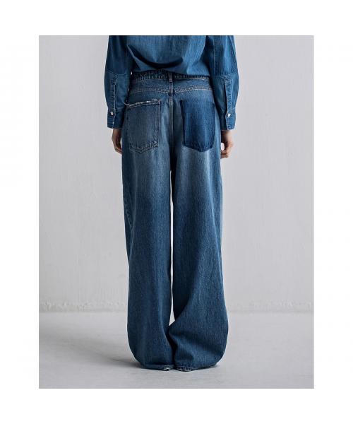 イーハトーブ IHATOV IHATOV デニムパンツ Drawstring waist wide leg jeans （BLUE/ブルー） BLUE/ブルー