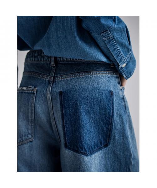 イーハトーブ IHATOV IHATOV デニムパンツ Drawstring waist wide leg jeans （BLUE/ブルー） BLUE/ブルー