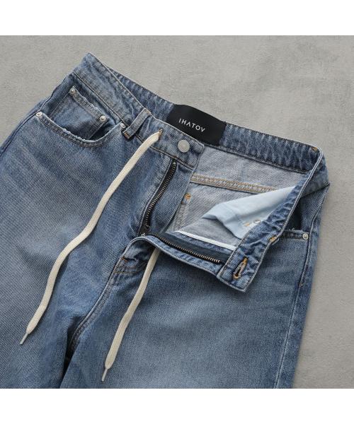 イーハトーブ IHATOV IHATOV デニムパンツ Drawstring waist wide leg jeans （BLUE/ブルー） BLUE/ブルー