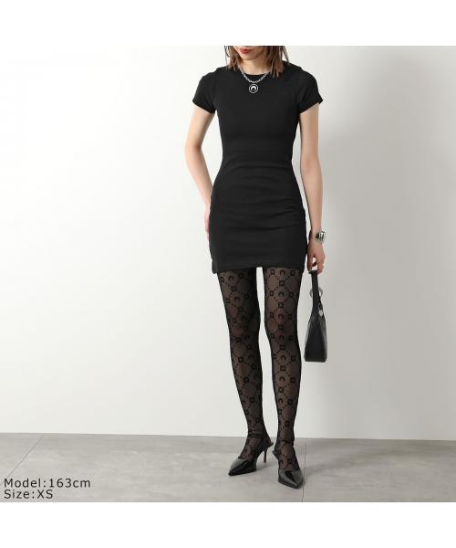 MARINE SERRE Moonogram Mesh Flock Leggings