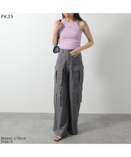 マリーンセル　ホワイト タンクトップ MARINE SERRE Marine Serre Tank Top ORGANIC COTTON RIB TANK TOP