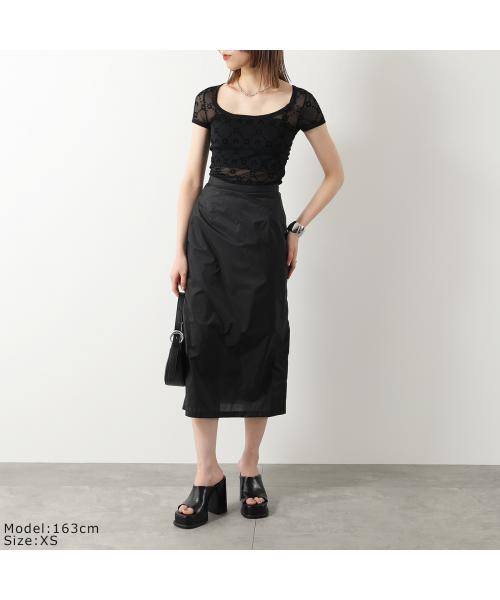 マリーン セル MARINE SERRE Marine Serre カットソー WTO389 CJER0005 メッシュ 半袖