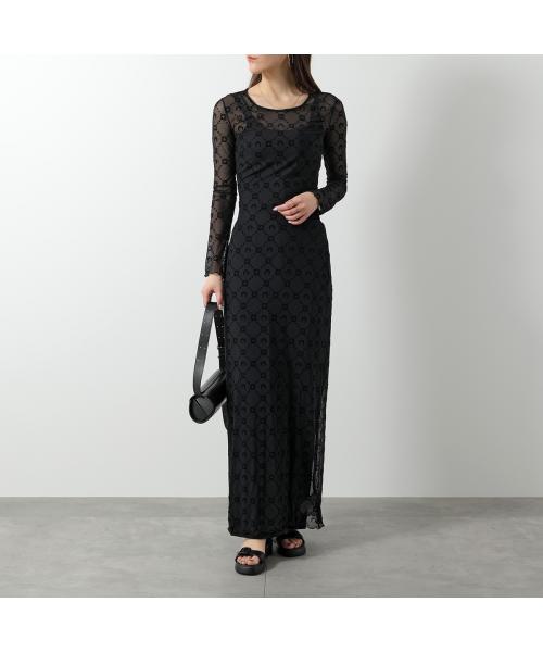 マリーン セル MARINE SERRE Marine Serre ワンピース WDR297B メッシュ （BK99/BLACK） BK99/BLACK