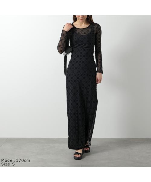 マリーン セル MARINE SERRE Marine Serre ワンピース WDR297B メッシュ （BK99/BLACK） BK99/BLACK