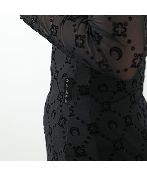 マリーン セル MARINE SERRE Marine Serre ワンピース WDR297B メッシュ （BK99/BLACK） BK99/BLACK