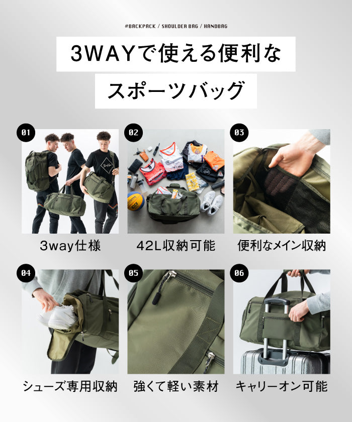 ムラ MURA MURA 3WAY ポリエステル シューズポケット スポーツボストンバッグ （ネイビー） ネイビー