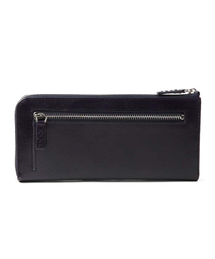 MURA Women's Long Wallet L-Zip Fastener Genuine Leather 12 Slots Large Capacity Slim RFID Skimming Prevention