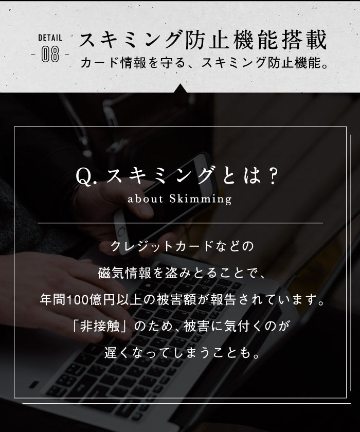 MURA ムラ イタリアンレザー スキミング防止機能付き BOX型コイン収納 二つ折り財布