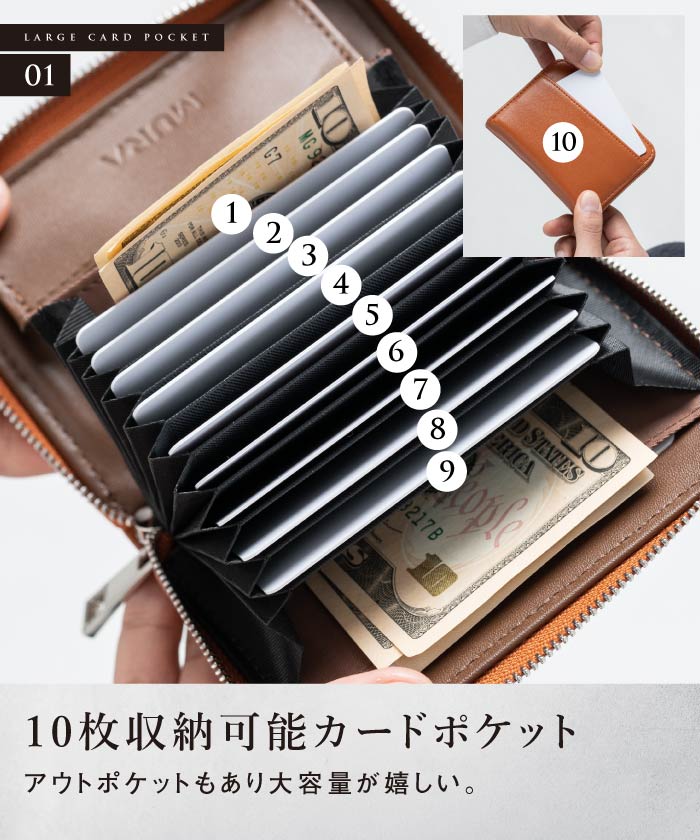 MURA ヴィーガンレザー スキミング防止 コンパクトミニ財布 （グリーン） グリーン
