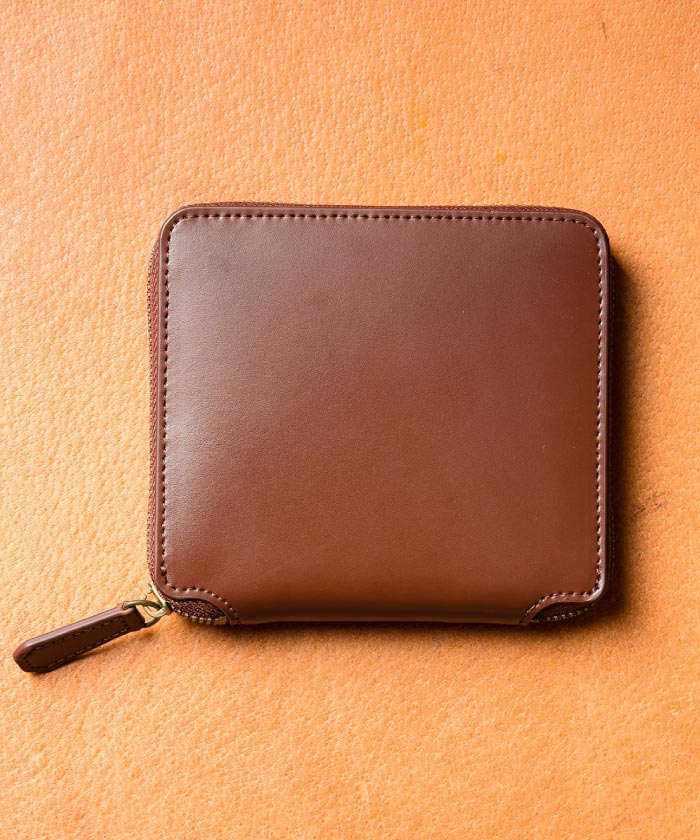 MURA 二つ折り財布 ファスナー 財布 メンズ 本革 レザー BOX小銭入れ ラウンドファスナー