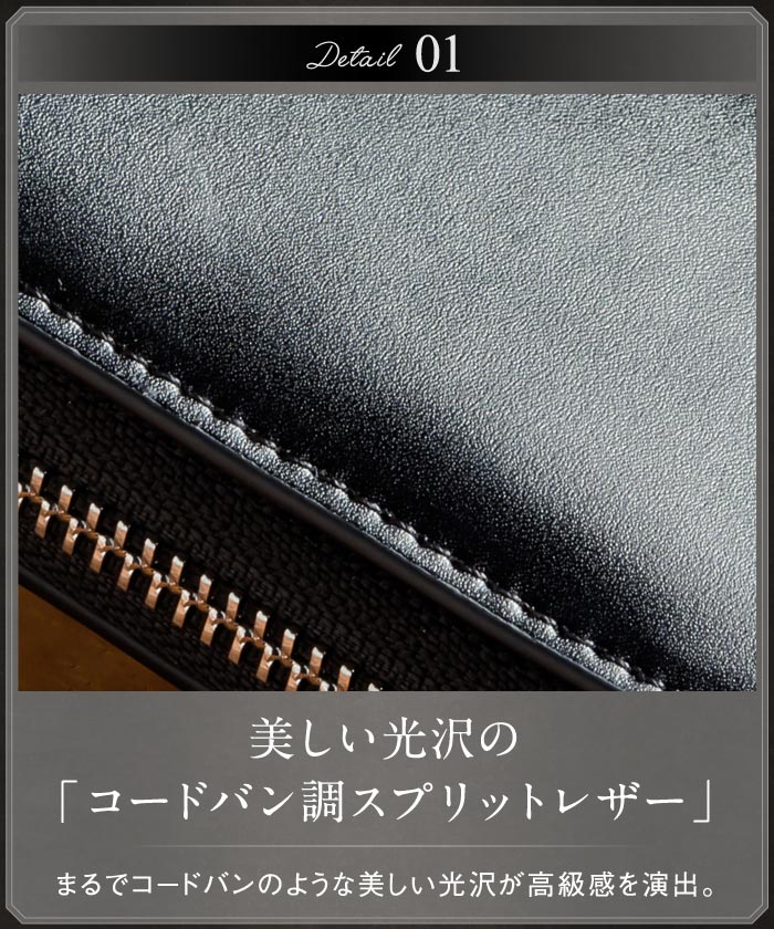 MURA コインケース 本革 メンズ ファスナー 小銭入れ カーボン コードバン調
