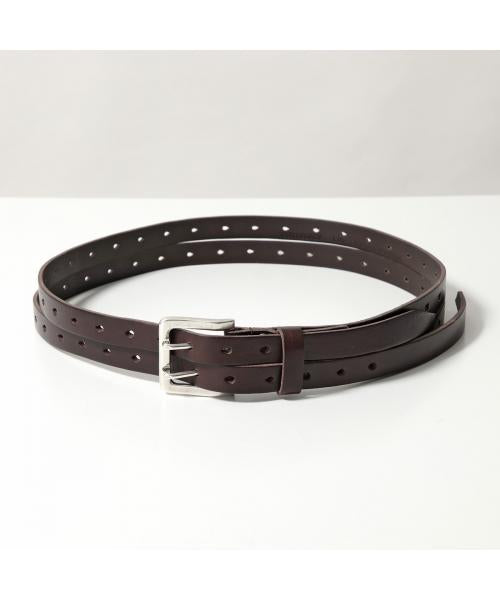 アワーレガシー OUR LEGACY OUR LEGACY ベルト SPLIT BELT A42484O 2連 （OILY-BROWN-LEATHER） OILY-BROWN-LEATHER