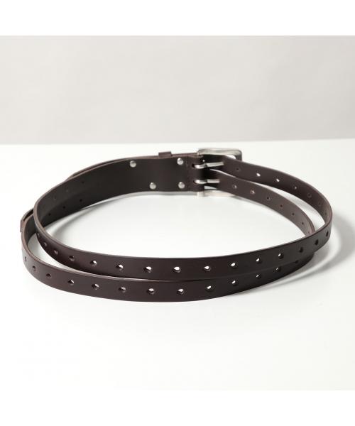 アワーレガシー OUR LEGACY OUR LEGACY ベルト SPLIT BELT A42484O 2連 （OILY-BROWN-LEATHER） OILY-BROWN-LEATHER