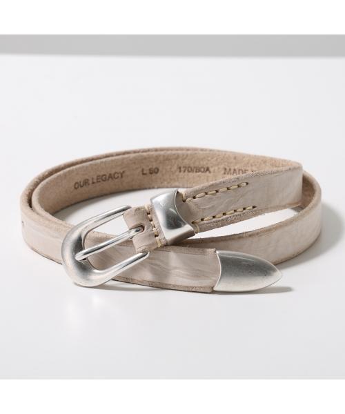 アワーレガシー OUR LEGACY OUR LEGACY ベルト A4258CCW 2CM （CHALKY-WHITE-LEATHER） CHALKY-WHITE-LEATHER