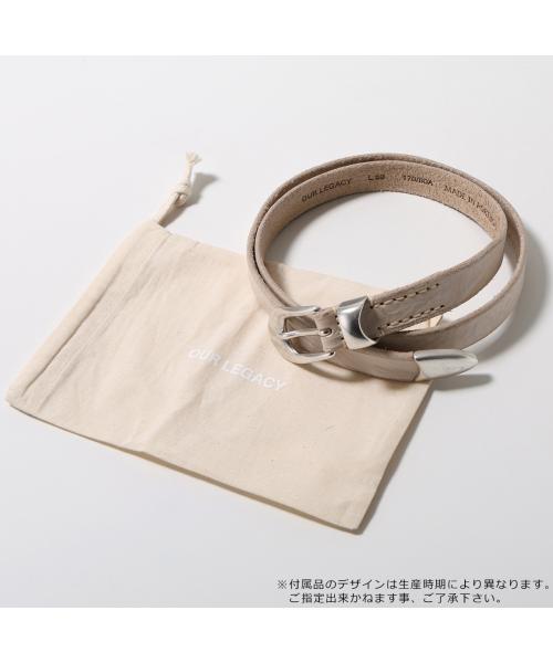 アワーレガシー OUR LEGACY OUR LEGACY ベルト A4258CCW 2CM （CHALKY-WHITE-LEATHER） CHALKY-WHITE-LEATHER