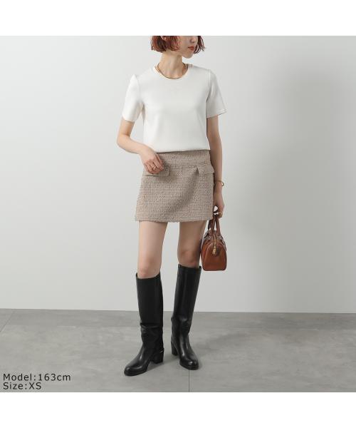 エス マックスマーラ S Max Mara S MAX MARA 半袖 Tシャツ TUBO トゥーボ スキューバ ジャージー （002/ブラウン） 002/ブラウン