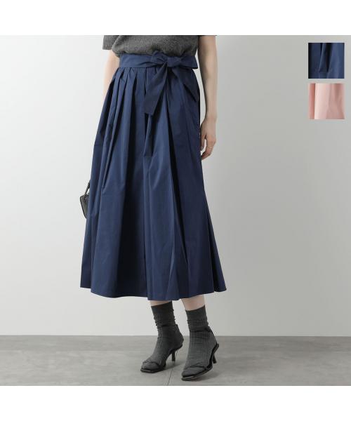S Max Mara　バイカラーフレアワンピース　ハリ光沢　XLサイズ　ネイビー Weekend Max Mara WEEKEND MAX MARA flared skirt ZARDA