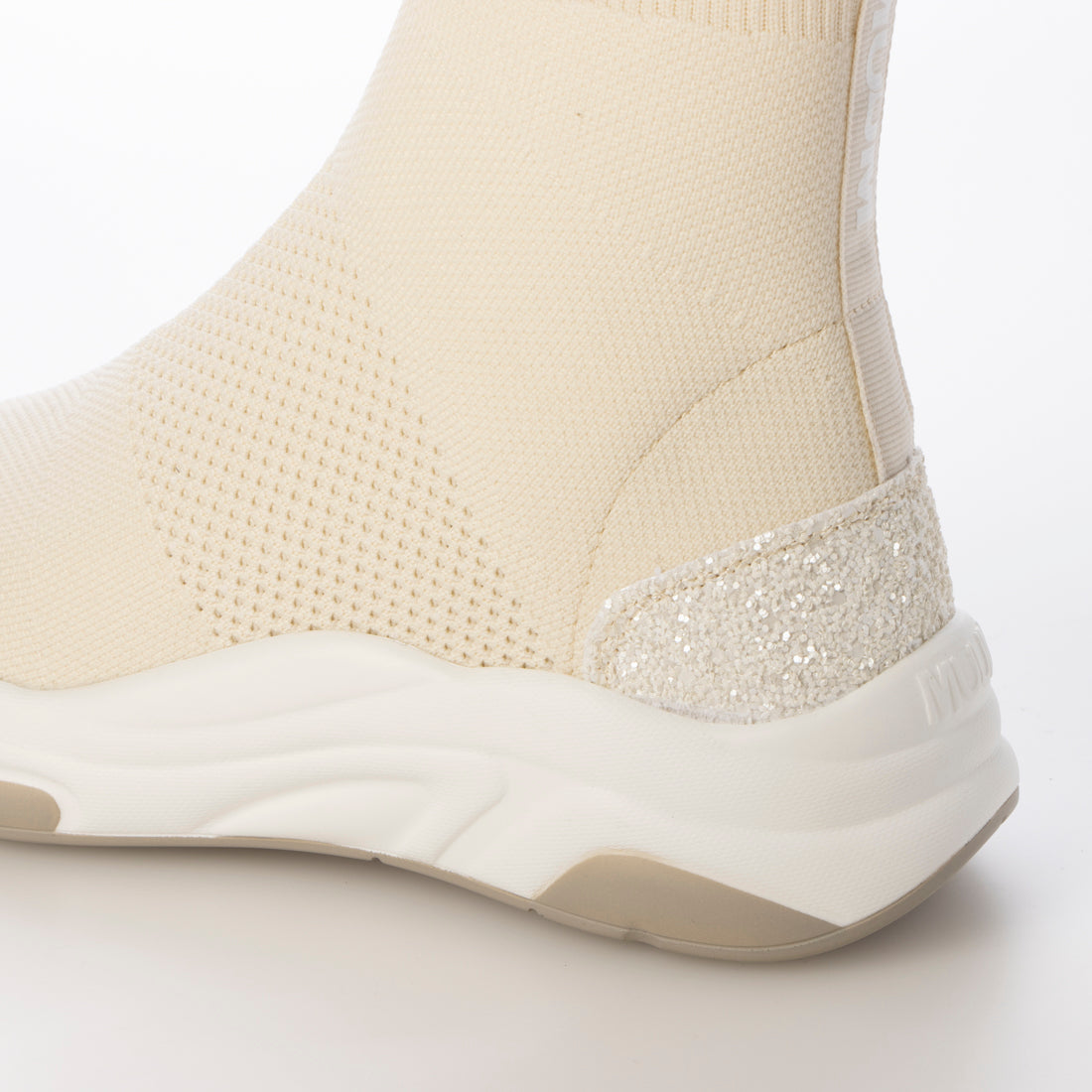 MUUM volume sole glitter sock boots