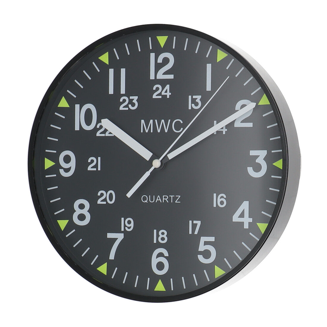 ミリタリーウォッチカンパニー MWC MWC US Military Pattern 12/24 Hour Wall Clocミリタリーウォッチカンパニー【返品不可商品】 （ブラック） ブラック