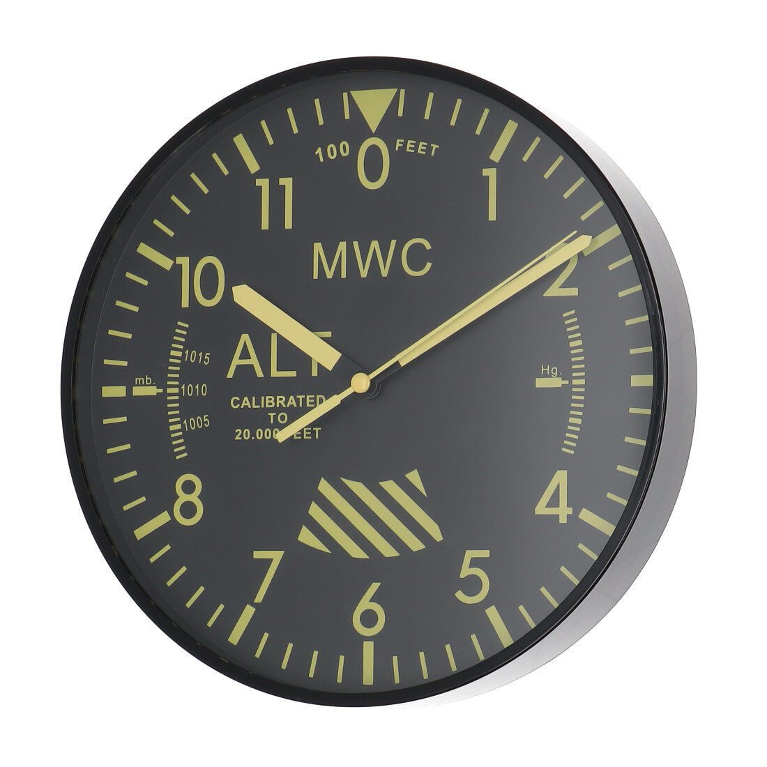 ミリタリーウォッチカンパニー MWC MWC Limited Edition Altimeter Wall Clockミリタリーウォッチカンパニー アルチメーター ウォールクロック【返品不可商品】 （ブラック） ブラック