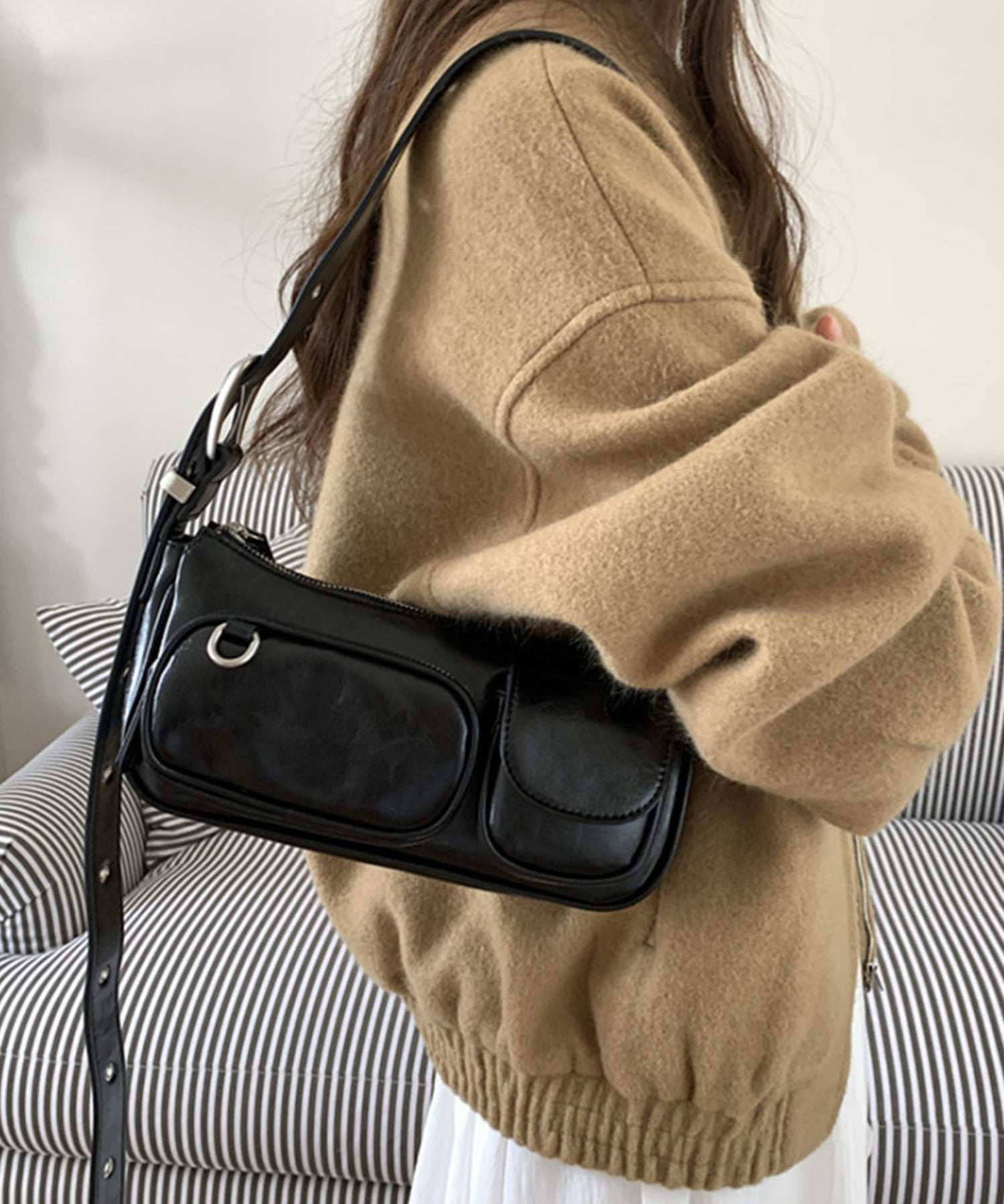 ShopNikoNiko Double Pocket Belt Shoulder One Handle Bag