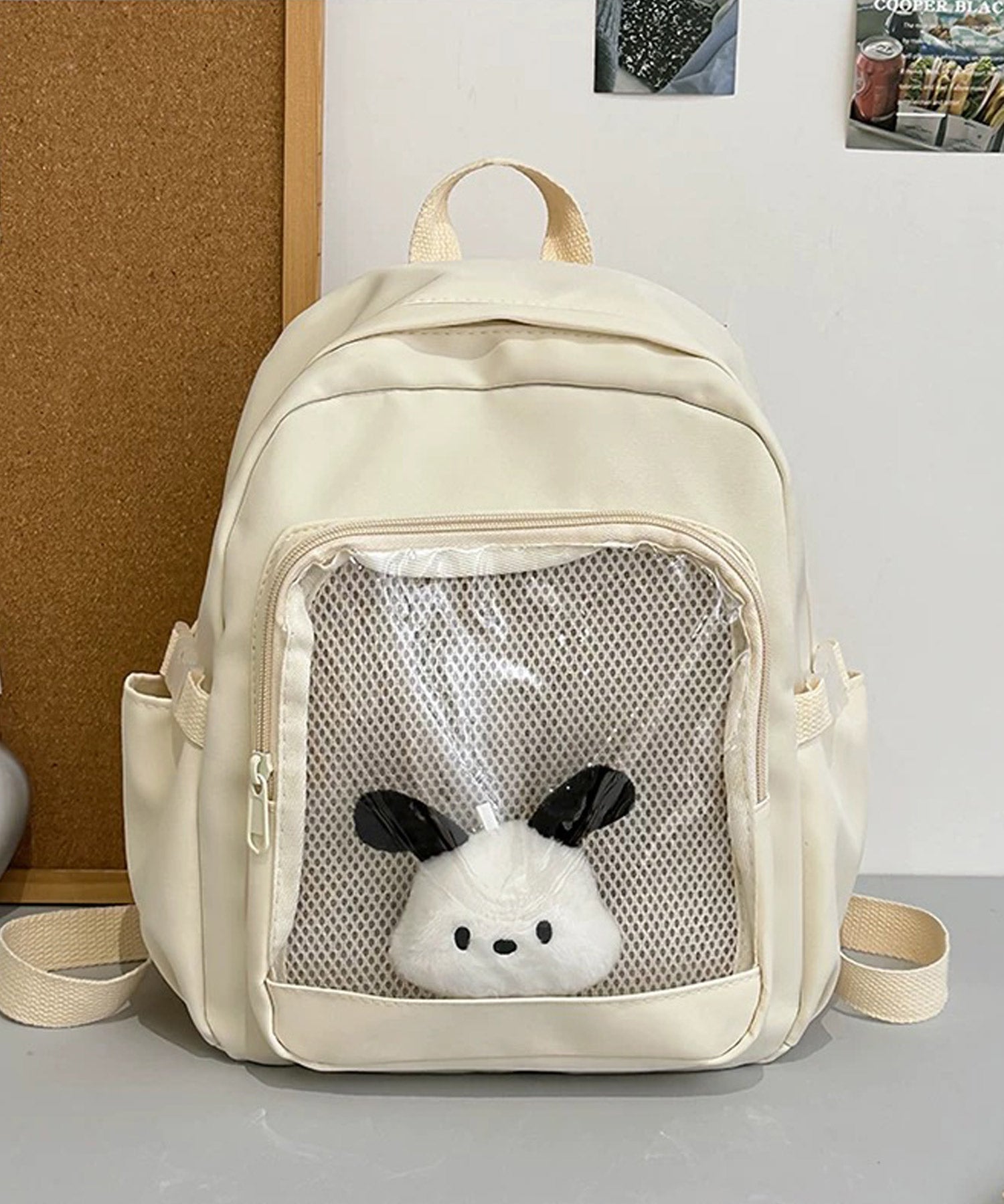 ショップニコニコ ShopNikoNiko クリアポケット付き 推し活 ミニリュックサック スクールバッグ オタ活 推し活リュック 痛バッグ 痛リュック ライブ参戦 鞄