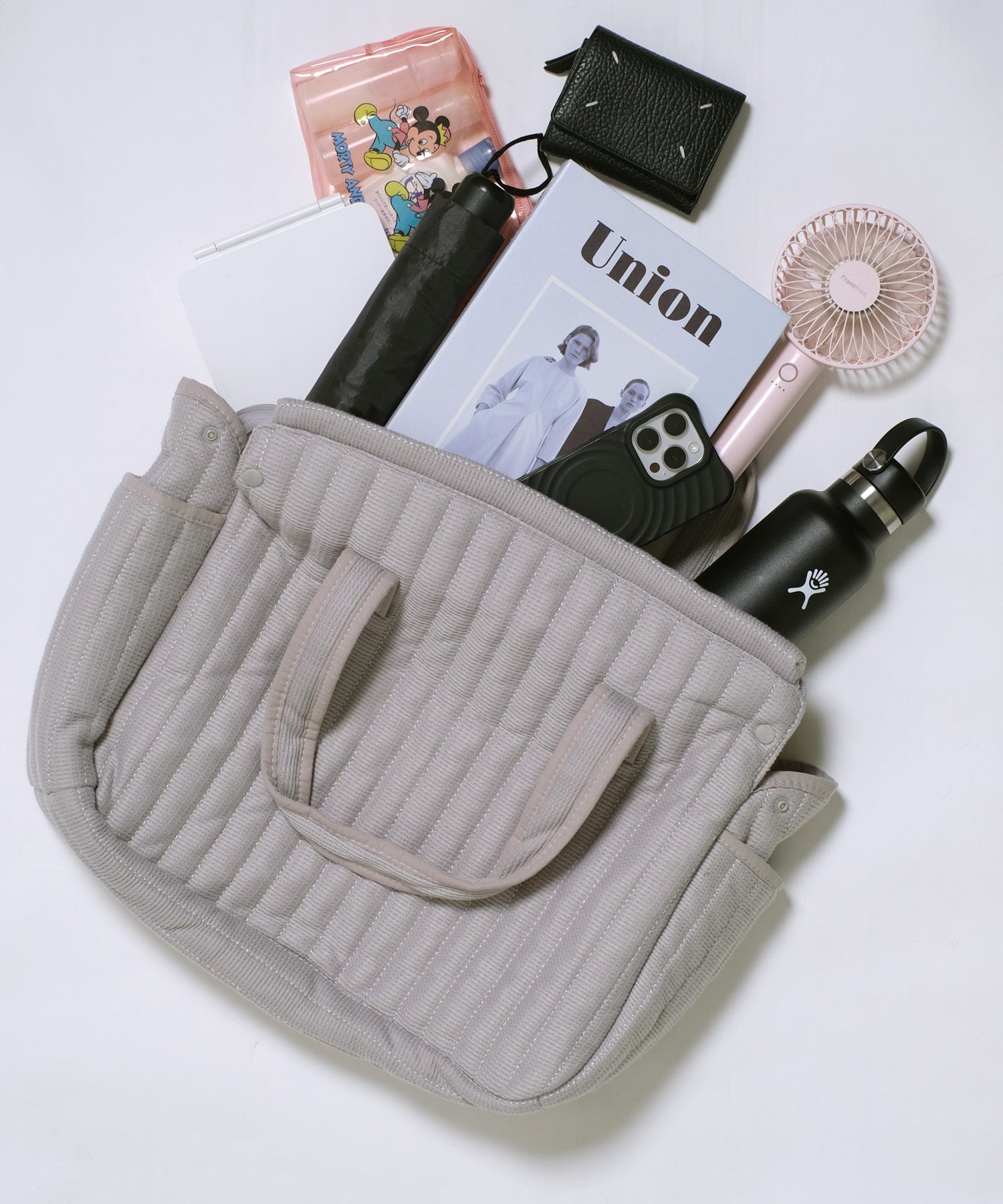 ショップニコニコ ShopNikoNiko ベビーカーストラップ付 多機能 マザーズバッグ【即納】ママバッグ 出産 出産祝い ベビー用品 赤ちゃん用品 育児バッグ パパ兼用 ユニセックス 鞄 カバン かばん 大容量 （グレー） グレー