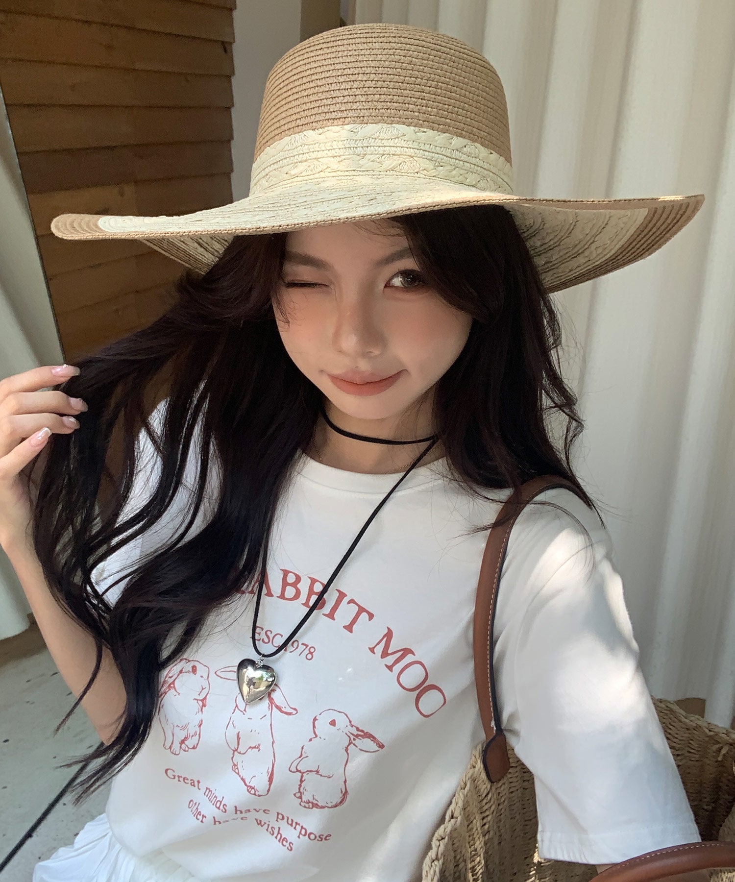 ショップニコニコ ShopNikoNiko つば広 ペーパー編み 麦わら帽子【即納】韓国カジュアル アウトドア キャンプ 海 ビーチ リゾート プール 帽子 ペーパーハット ストローハット ハット ストロー編み （ブラウン） ブラウン