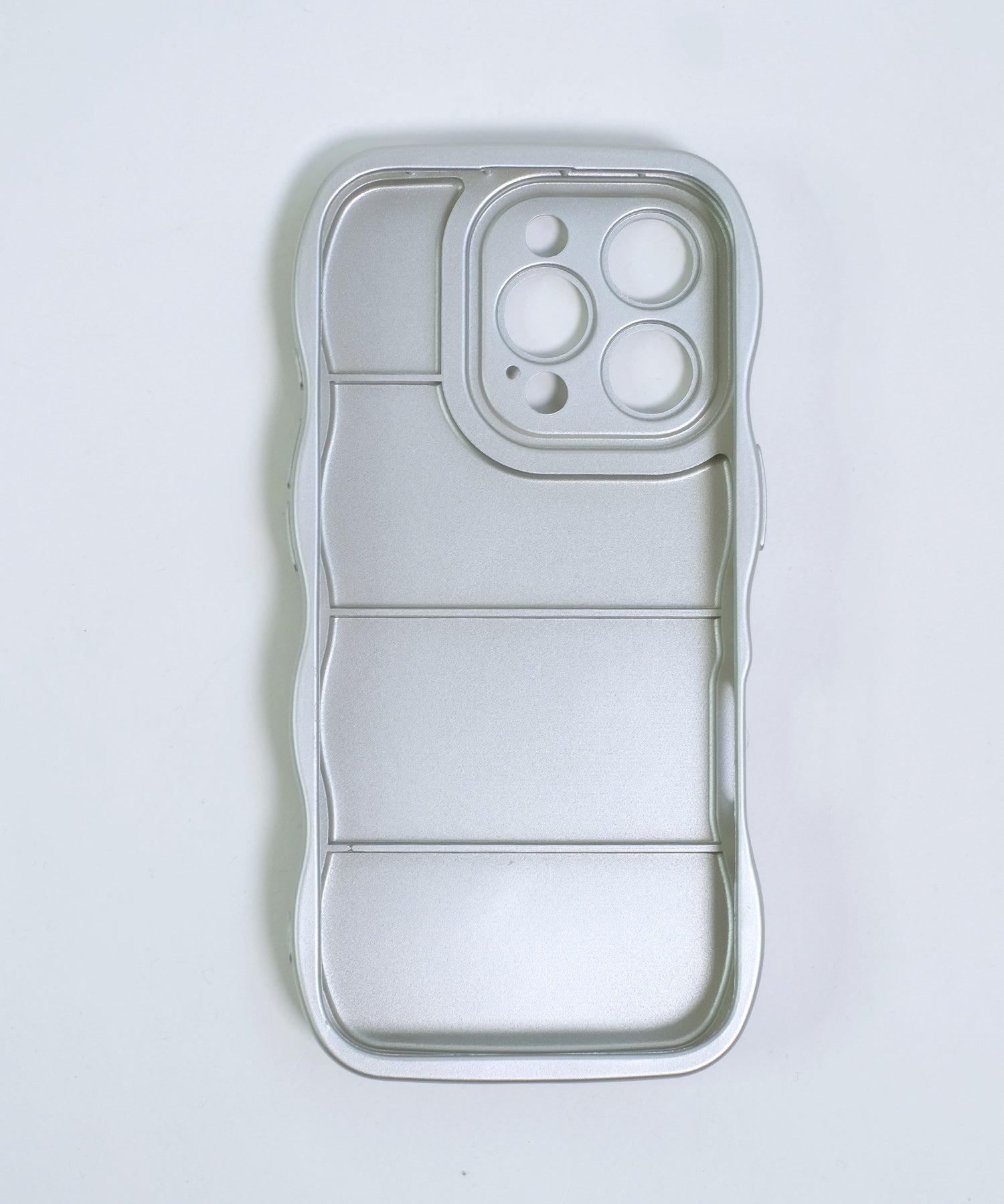 ショップニコニコ ShopNikoNiko メタリックシルバースター ウェーブ スマホケース ma 【即納】スマホカバー iPhoneカバー TPU ソフトケース スターデザイン 星デザイン ぷっくり ウェーブ （シルバー） シルバー