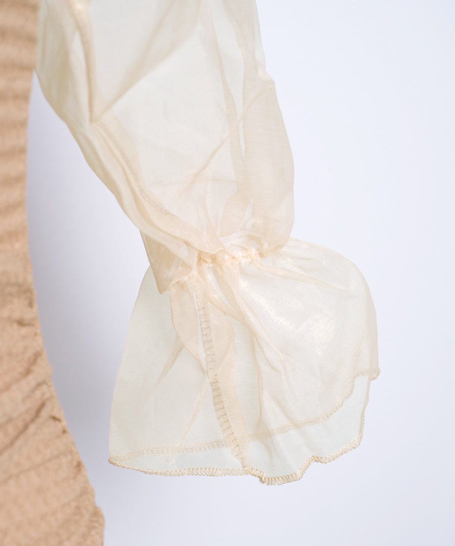 ショップニコニコ ShopNikoNiko シースルーパフスリーブ 長袖ワンピース水着 【即納】 水着 スイムウェア ビキニ レオタード モノキニ レースアップ リボン フリル カップ付き 体型カバー 海【返品不可商品】 （ブラック） ブラック