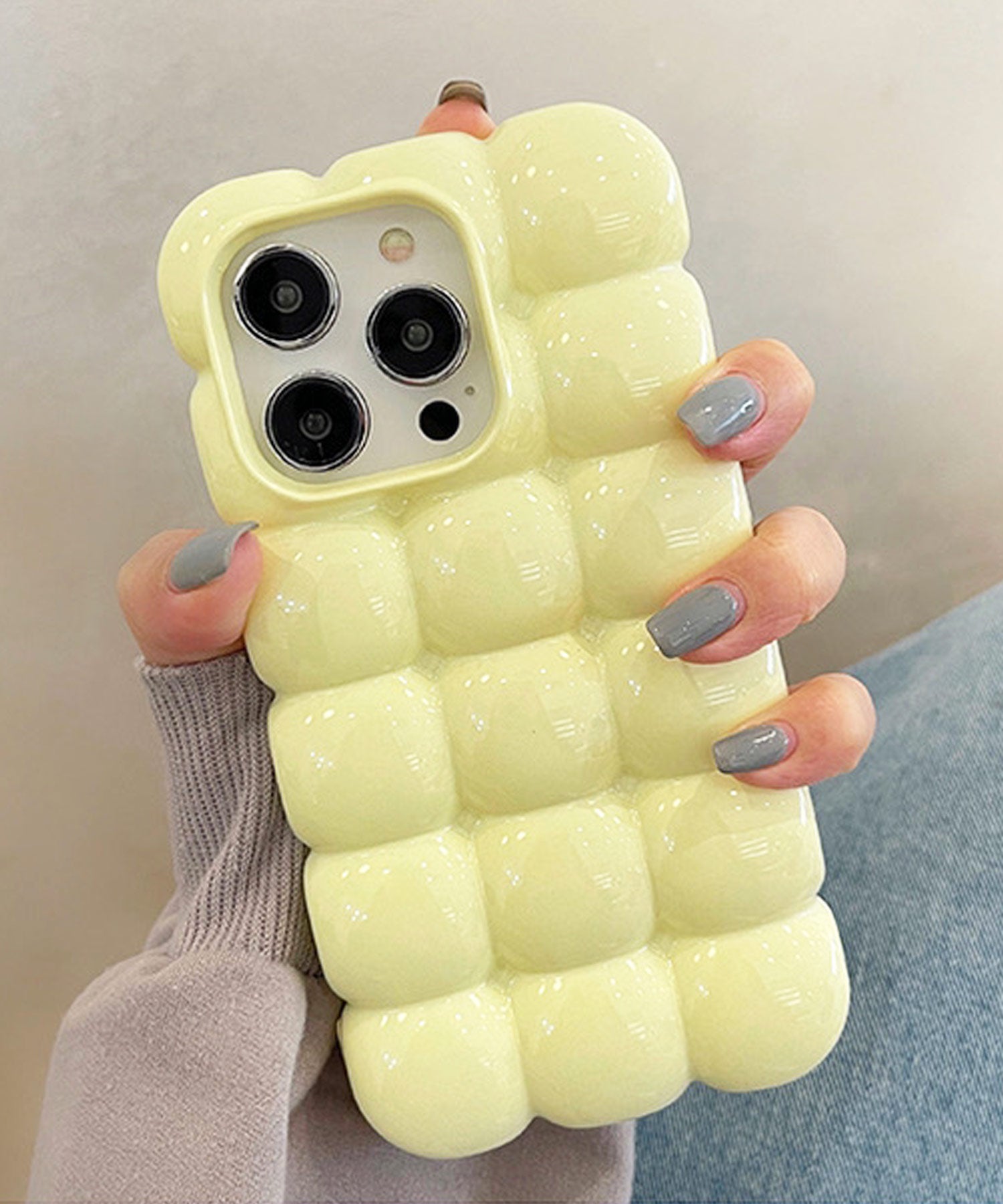 ショップニコニコ ShopNikoNiko ぽこぽこ 立体的 スマホケース ma 【即納】 スマホカバー アイフォンケース iPhoneケース パステルカラー ぷくぷく iPhone13 iPhone14