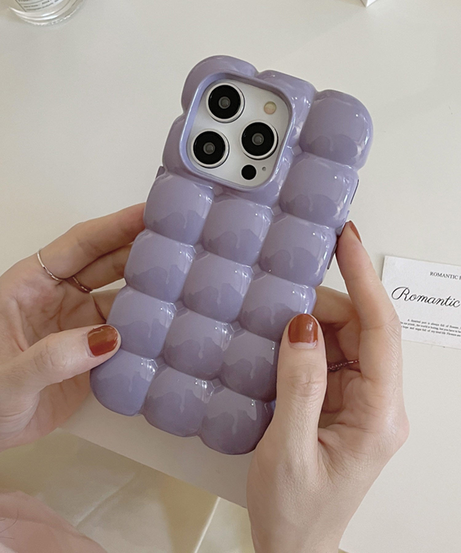 ショップニコニコ ShopNikoNiko ぽこぽこ 立体的 スマホケース ma 【即納】 スマホカバー アイフォンケース iPhoneケース パステルカラー ぷくぷく iPhone13 iPhone14