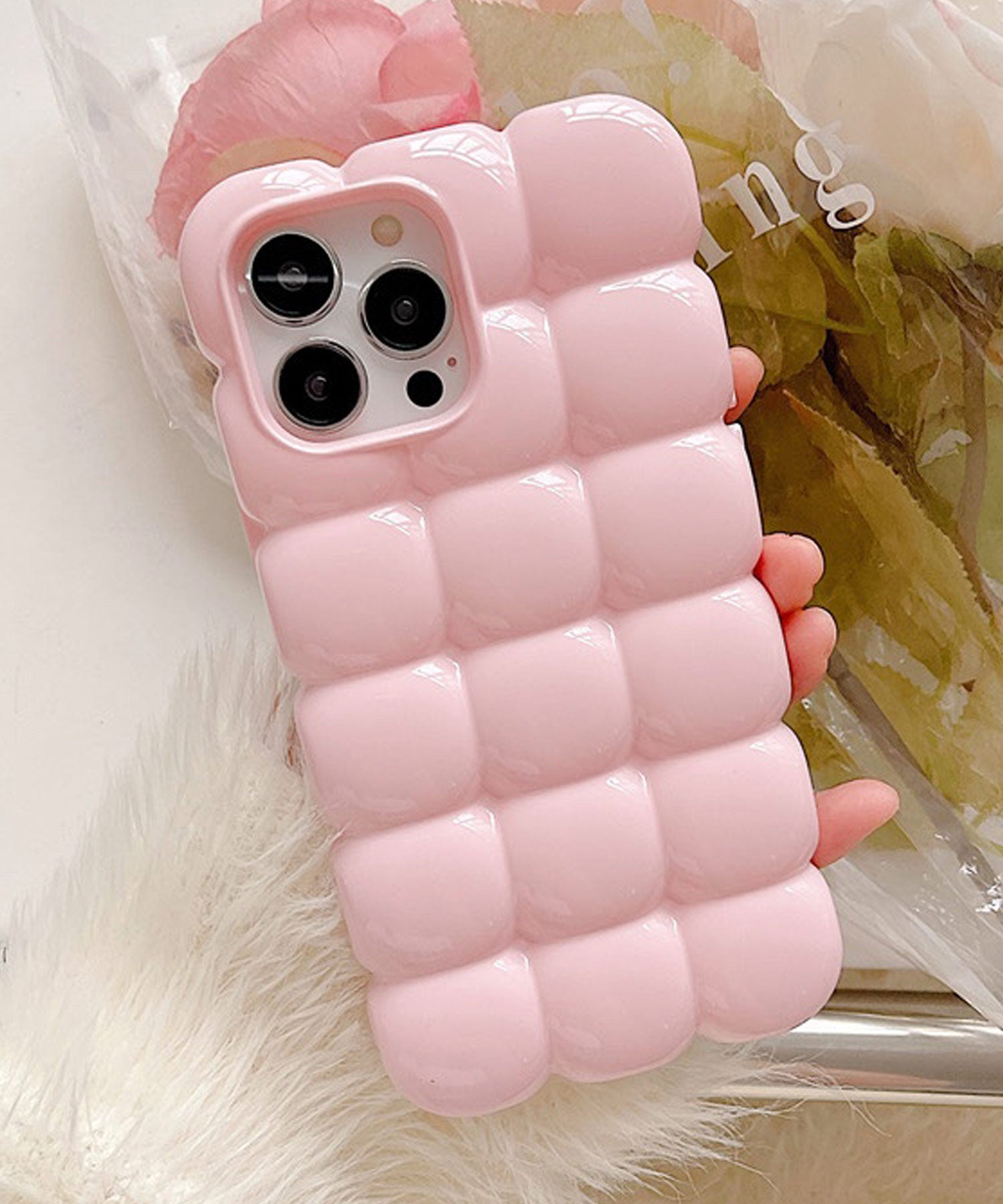 ショップニコニコ ShopNikoNiko ぽこぽこ 立体的 スマホケース ma 【即納】 スマホカバー アイフォンケース iPhoneケース パステルカラー ぷくぷく iPhone13 iPhone14